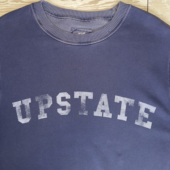 Aerie Sweatshirt Womens XS Upstate Crewneck Pullover Fleece Spell Out Casual - Picture 10 of 10